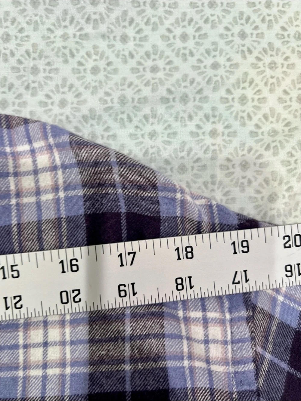 MNML flannel shirt — blue/black/white plaid, size L, 100% cotton Chrome Buttons